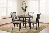 Langwest Brown Dining Table And 4 Chairs (Set Of 5) - Ella Furniture