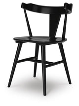 Gretlynn Black/Natural Dining Set angled view