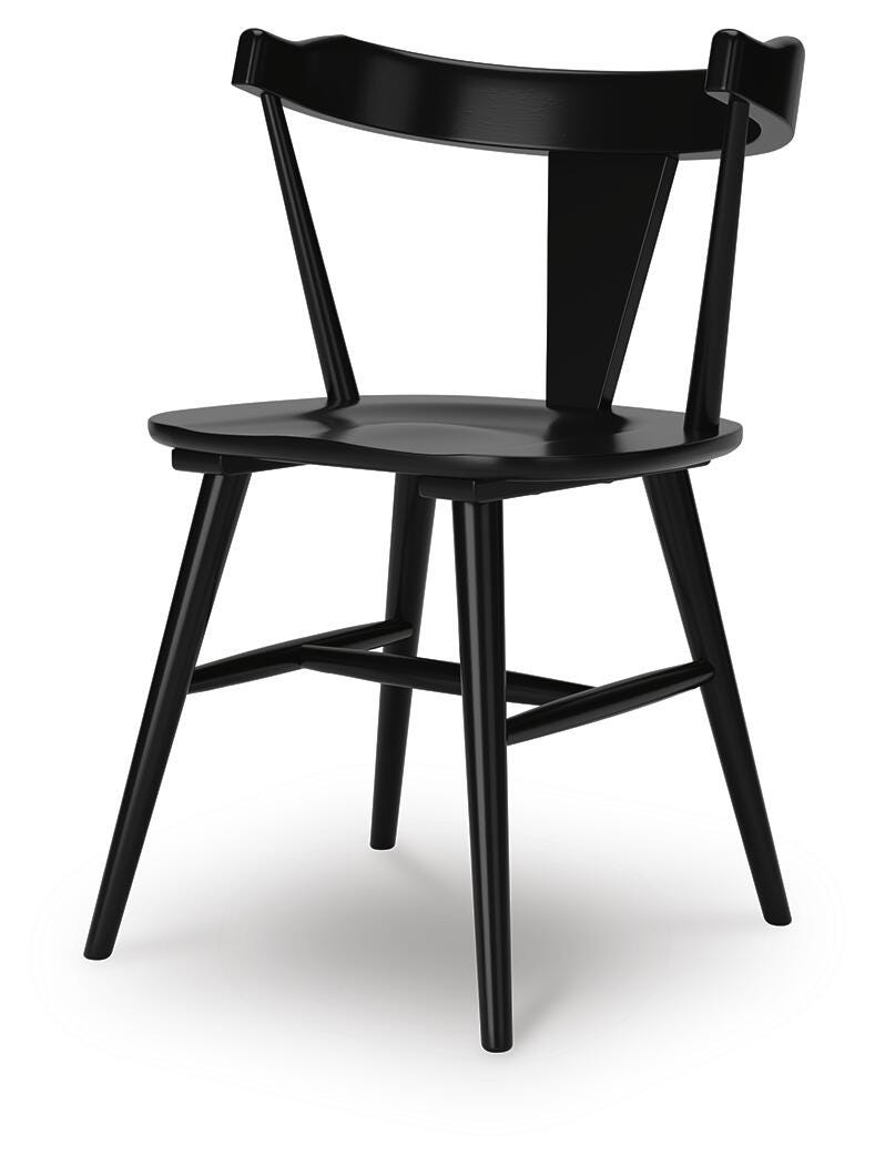 Gretlynn Black/Natural Dining Set angled view