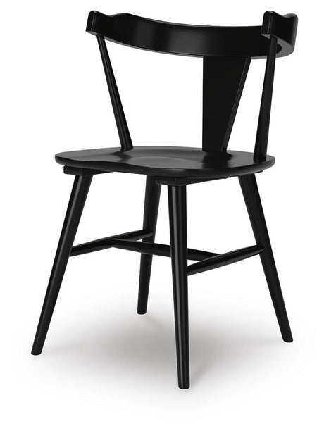 Gretlynn Black/Natural Dining Set angled view