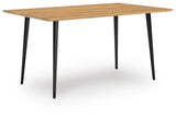 Gretlynn Black/Natural Dining Set angled view