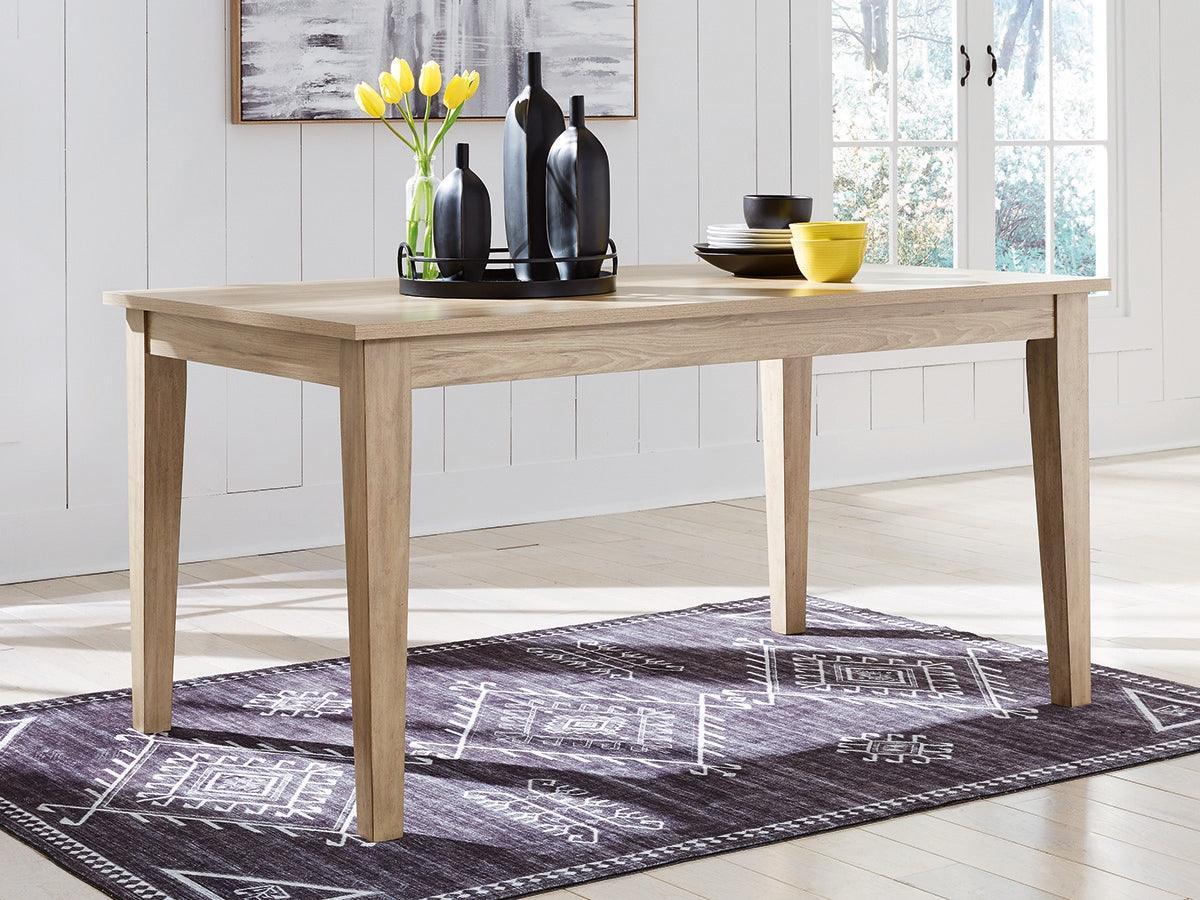 Gleanville Light Brown Dining Table - Ella Furniture