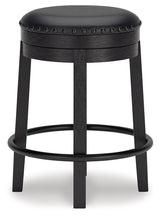 Valebeck Black Counter Height Barstool