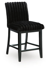 Mervannie Black Counter Height Barstool