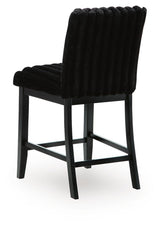 Mervannie Black Counter Height Barstool
