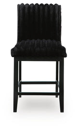 Mervannie Black Counter Height Barstool