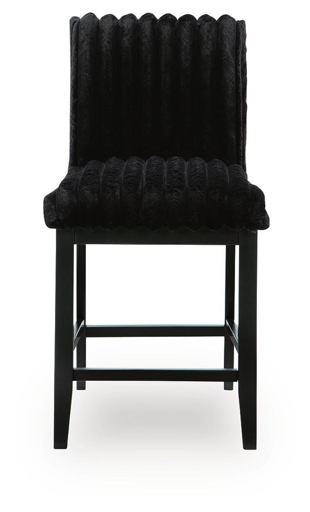 Mervannie Black Counter Height Barstool