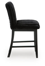 Mervannie Black Counter Height Barstool