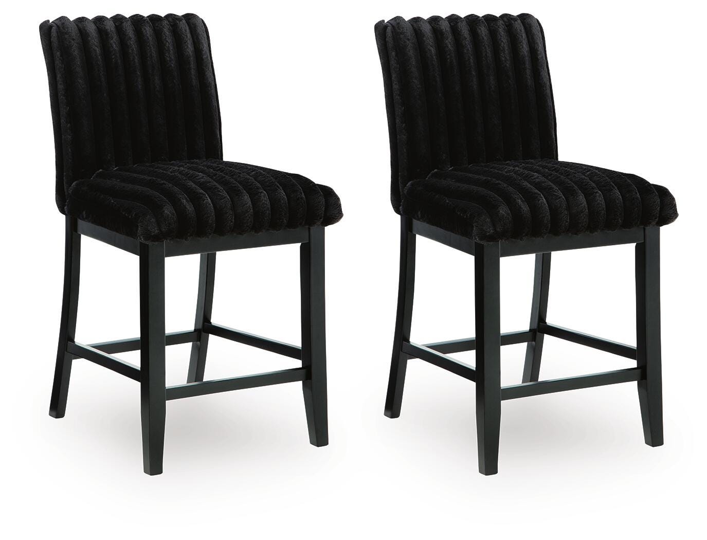 Mervannie Black Counter Height Barstool