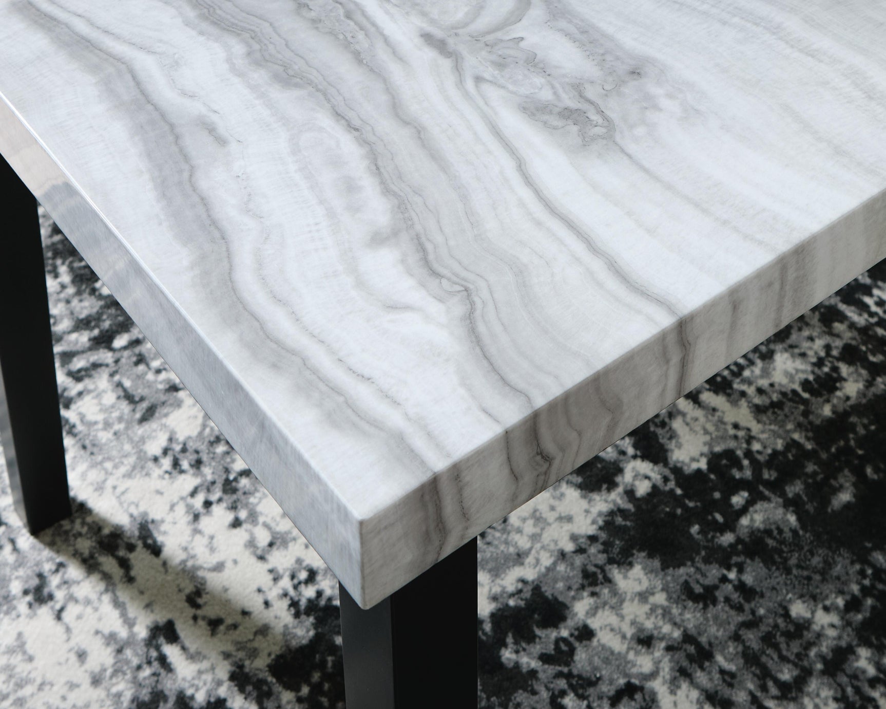 Mervannie Gray/Black Counter Height Dining Table