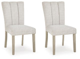 Larawyn Bisque Dining Chair angled view