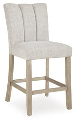 Larawyn Bisque Counter Height Barstool angled view