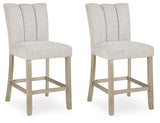 Larawyn Bisque Counter Height Barstool angled view