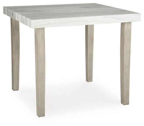 Larawyn Bisque Counter Height Dining Table angled view