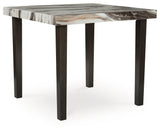 Jeshina Dark Brown/Beige Counter Height Dining Table
