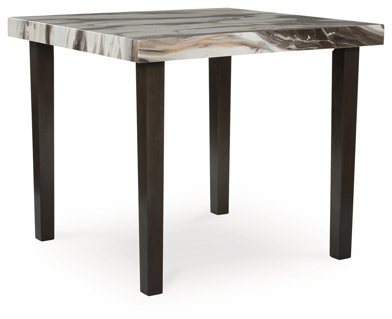 Jeshina Dark Brown/Beige Counter Height Dining Table