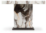 Jeshina Dark Brown/Beige Dining Table
