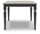 Brenkerton Grayish Brown/Black Dining Table