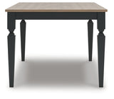Brenkerton Grayish Brown/Black Dining Table