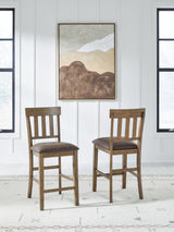 Urbinforte Light Brown Counter Height Barstool