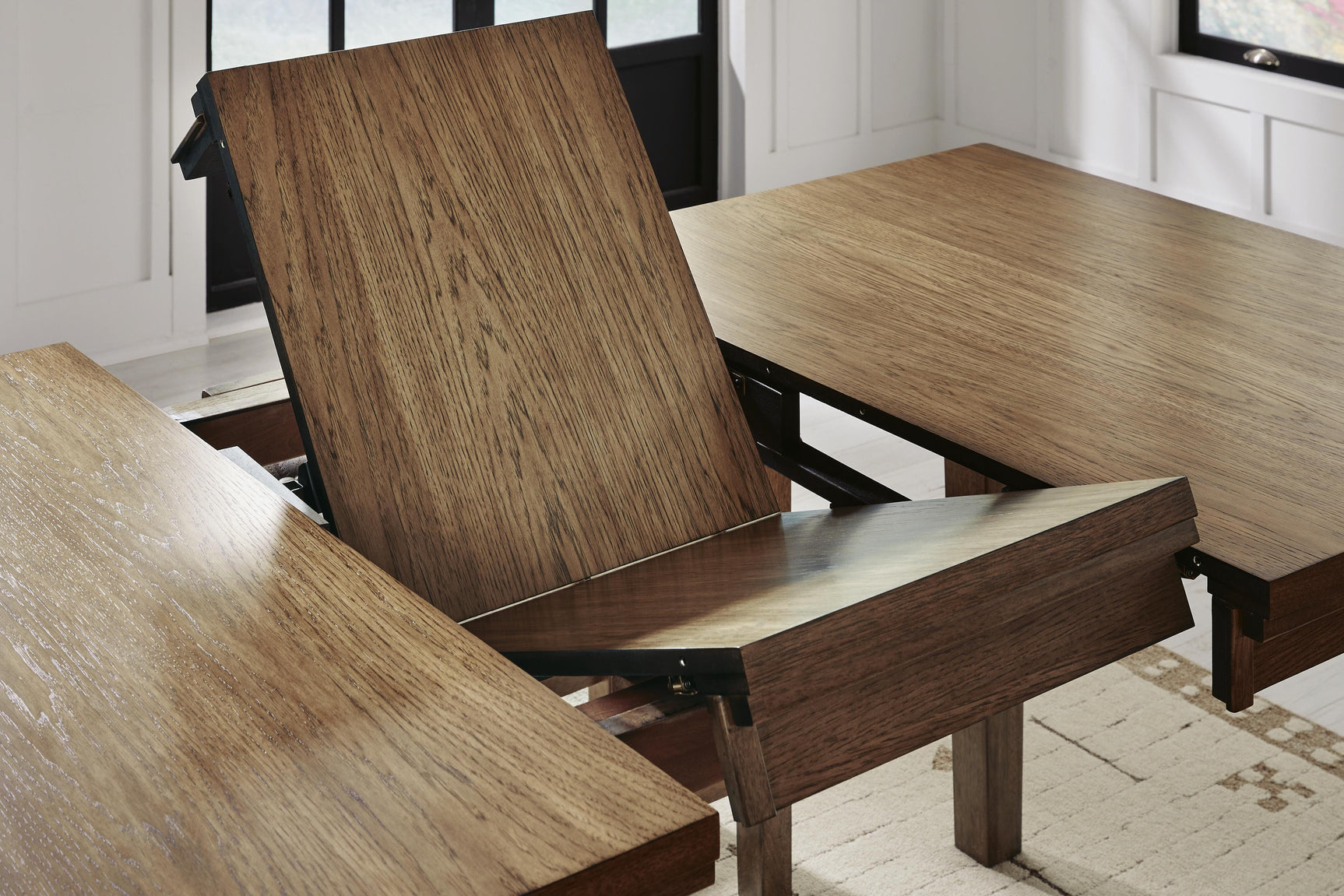 Urbinforte Light Brown Counter Height Dining Table and 8 Barstools