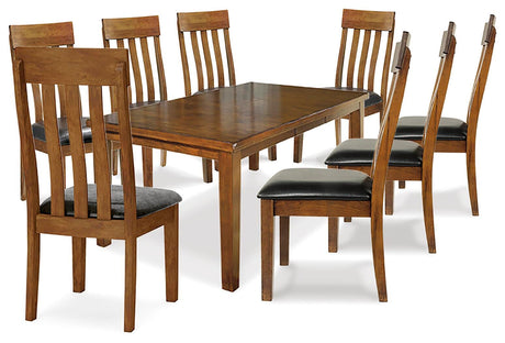Ralene Medium Brown Dining Set — Dining Table and 8 Chairs