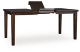 Haddigan Counter Height Dark Brown Dining Extension Table