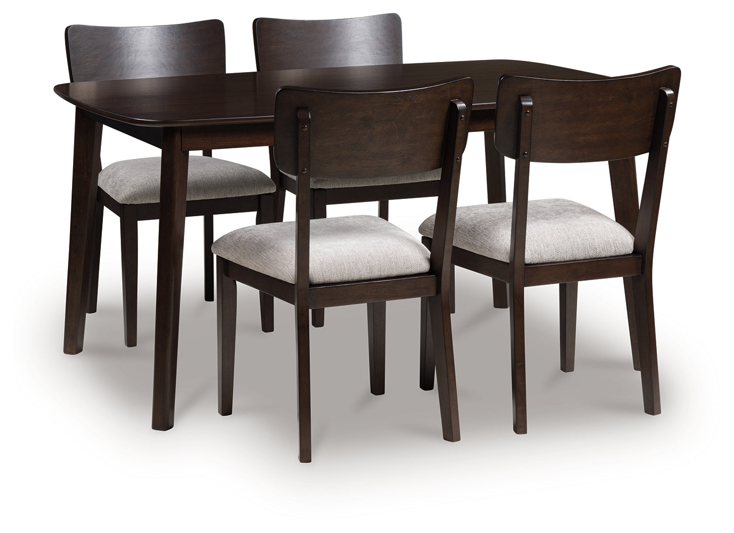 Mallenette Merlot Dining Table and 4 Chairs (Set of 5)