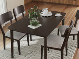 Mallenette Merlot Dining Table and 4 Chairs (Set of 5)