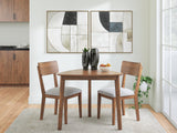 Tameride Brown Dining Set — Dining Table and 2 Chairs
