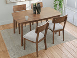 Tameride Brown Dining Table and 4 Chairs (Set of 5)