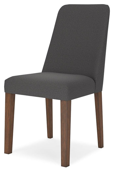 Lyncott Brown Dining Set 2 angled view