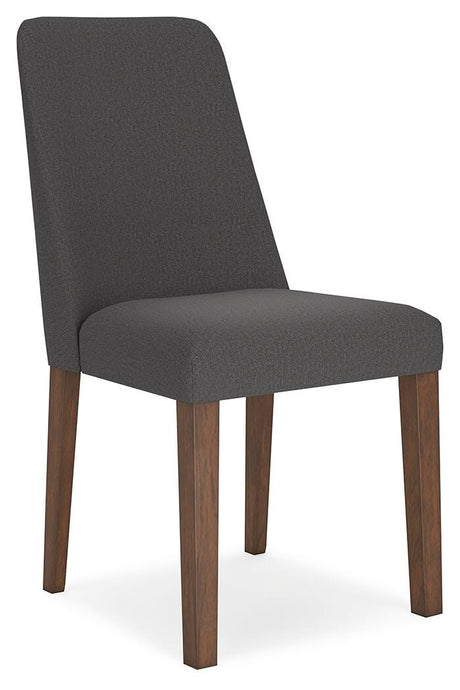 Lyncott Brown Dining Set 2 angled view
