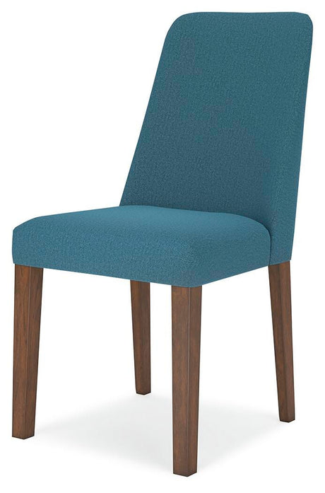 Lyncott Brown Dining Set 2 angled view