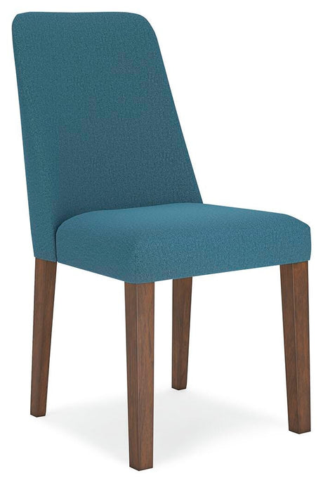 Lyncott Brown Dining Set 2 angled view