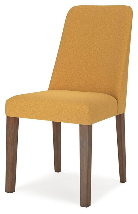 Lyncott Brown Dining Set 2 angled view