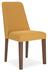 Lyncott Brown Dining Set 2 angled view