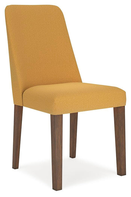 Lyncott Brown Dining Set 2 angled view