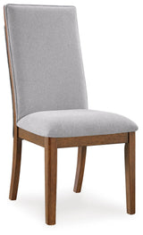 Lyncott Brown Dining Set angled view