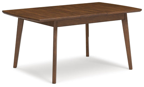 Lyncott Brown Dining Set 2 angled view