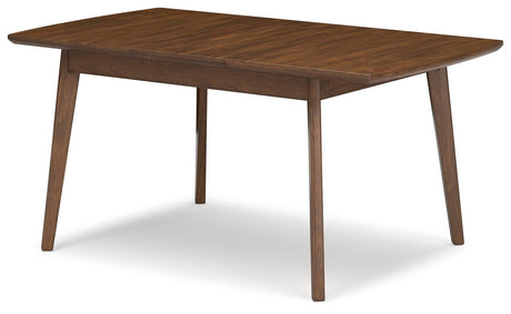 Lyncott Brown Dining Set 2 angled view