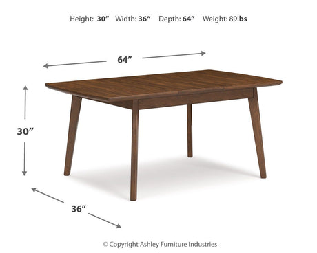 Lyncott Brown Dining Set 2 dimension view