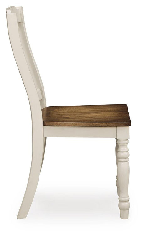 Wirloni Antique White/Brown Dining Chair view 6