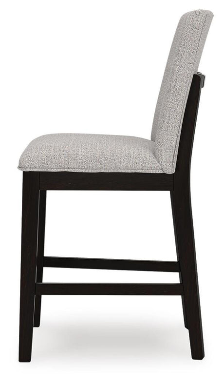 Neymorton Dark Grayish Brown Counter Height Barstool view 4