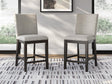 Neymorton Dark Grayish Brown Counter Height Barstool from Ella Furniture