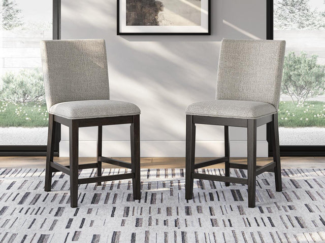 Neymorton Dark Grayish Brown Counter Height Barstool from Ella Furniture