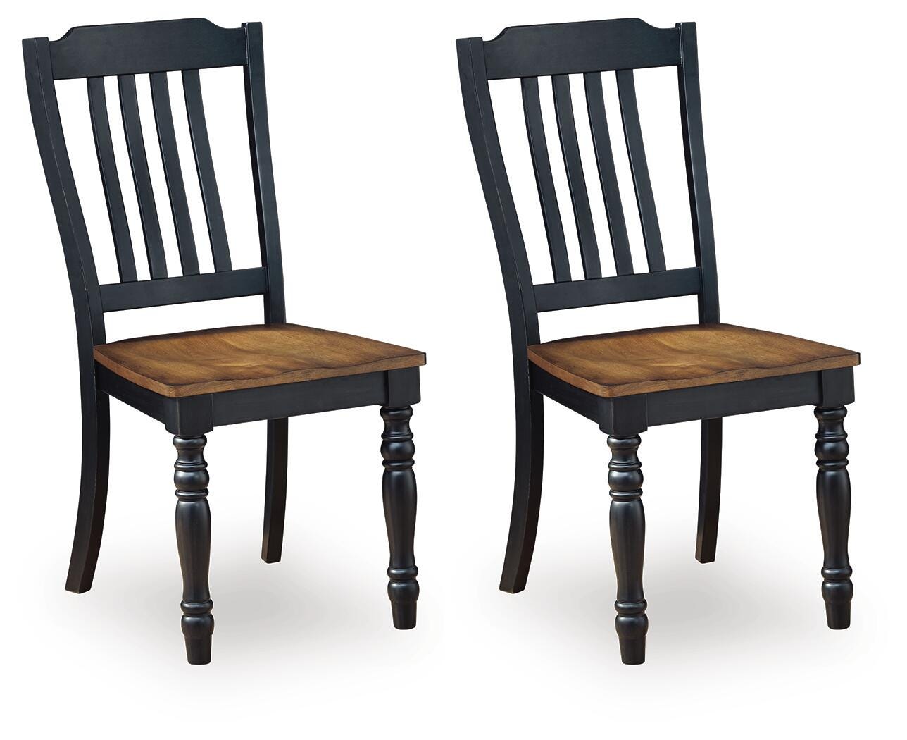 Clorazi Black/Brown Dining Chair angled view