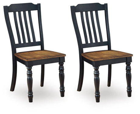 Clorazi Black/Brown Dining Chair angled view