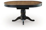 Clorazi Black/Brown Dining Butterfly Extension Table view 5