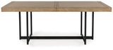Tomtyn Light Brown Dining Extension Table